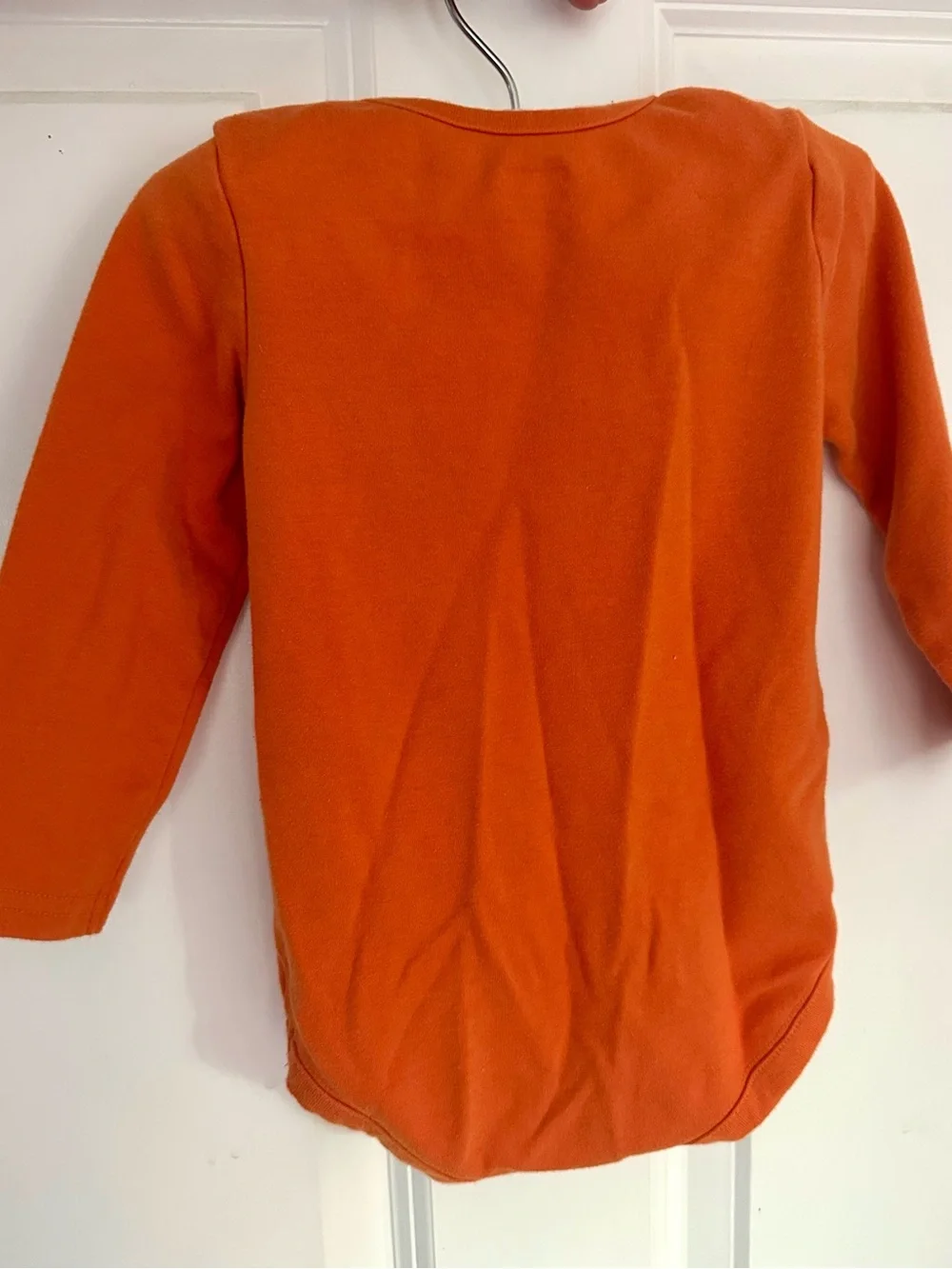 Gymboree Orange Pumpkin Face Long-Sleeve Bodysuit